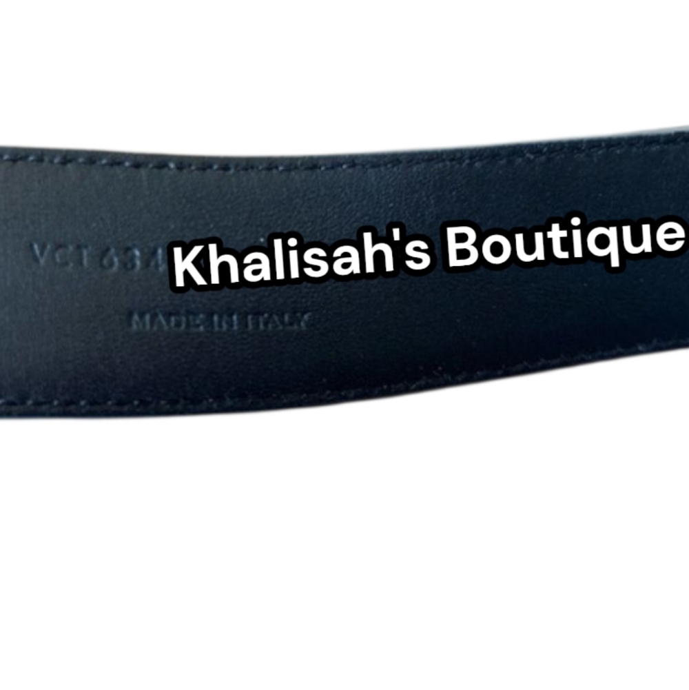 AUTHENTIC YSL SAINT LAURENT BELT  CASSANDRE MONIGRAM GREY STORM SILVER HARDWADE - Picture 6 of 16